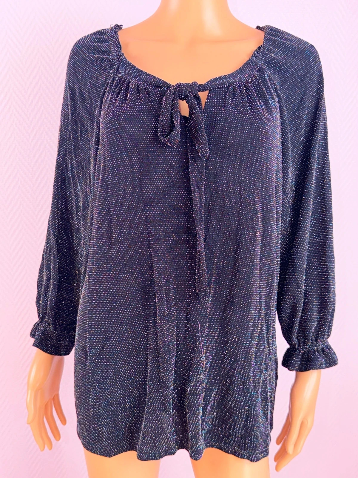 Top feminino preto brilhante cor nunca usado – photo 3